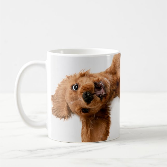 Tasse de Noël de chien drôle C'a été une année dif (Gauche)
