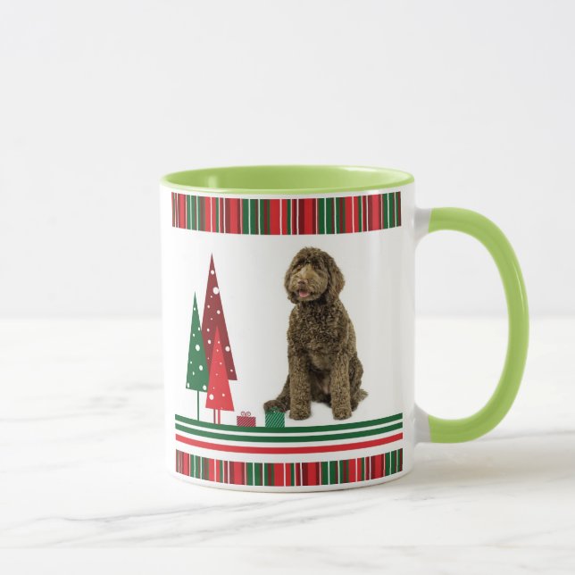 Tasse de Noël de Labradoodle (Droite)