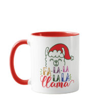 Tasse de Noël de lama de La de La de fa