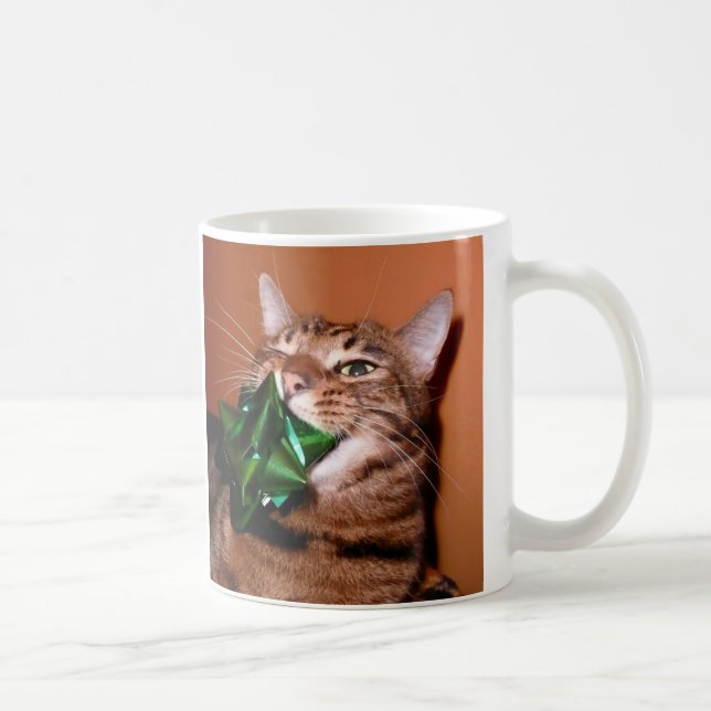 Tasse de Noël de lolcat de Mooki (Droite)