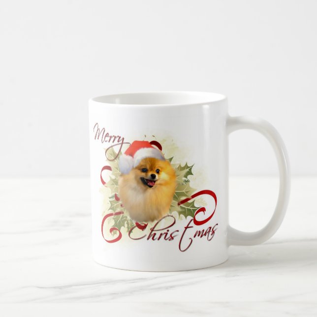 Tasse de Noël de Pomeranian (Droite)