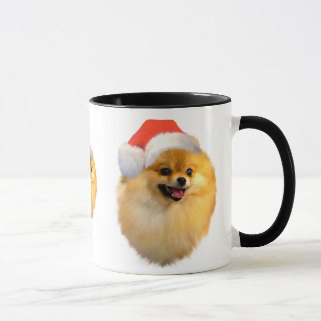 Tasse de Noël de Pomeranian (Droite)