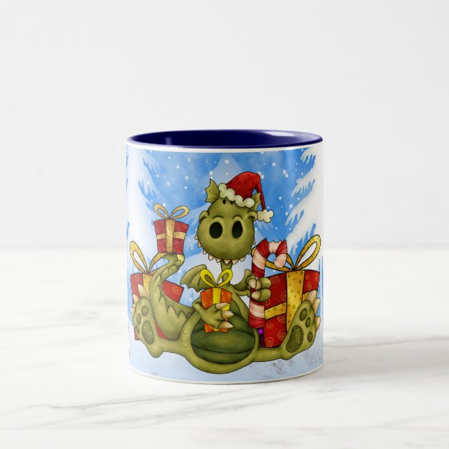 Tasse de Noël - dragon mignon de Noël (Centre)