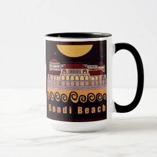 Tasse de noir de pavillon de plage de Bondi