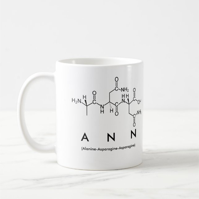 Tasse de nom de peptide d'Ann (Gauche)