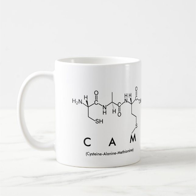 Tasse de nom de peptide de came (Gauche)