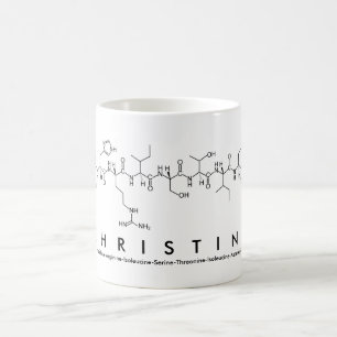 Tasse de nom de peptide de Christina