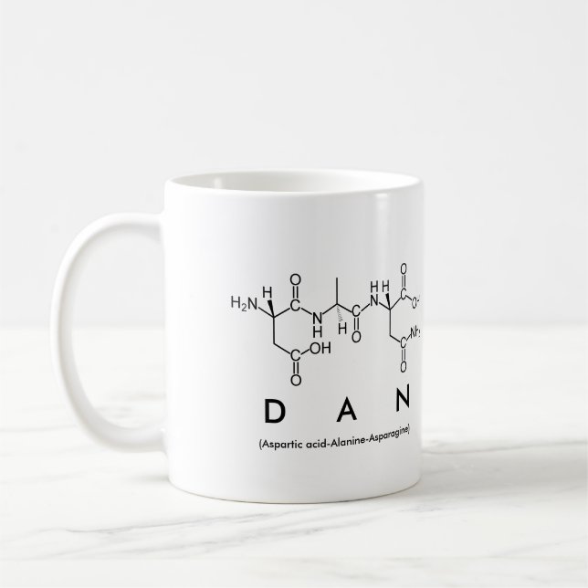 Tasse de nom de peptide de Dan (Gauche)