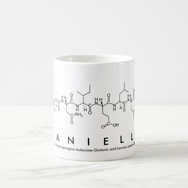 Tasse de nom de peptide de Danielle (Centre)