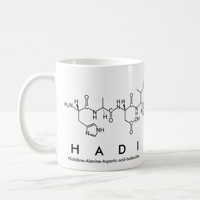 Tasse de nom de peptide de Hadi (Gauche)