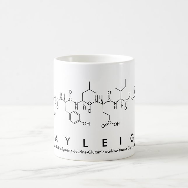 Tasse de nom de peptide de Hayleigh (Centre)