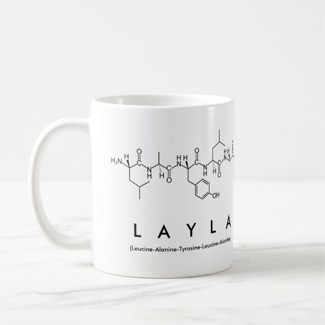 Tasse de nom de peptide de Layla (Gauche)
