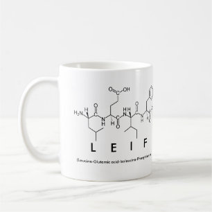 Tasse de nom de peptide de Leif