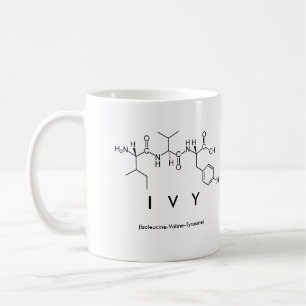 Tasse de nom de peptide de lierre