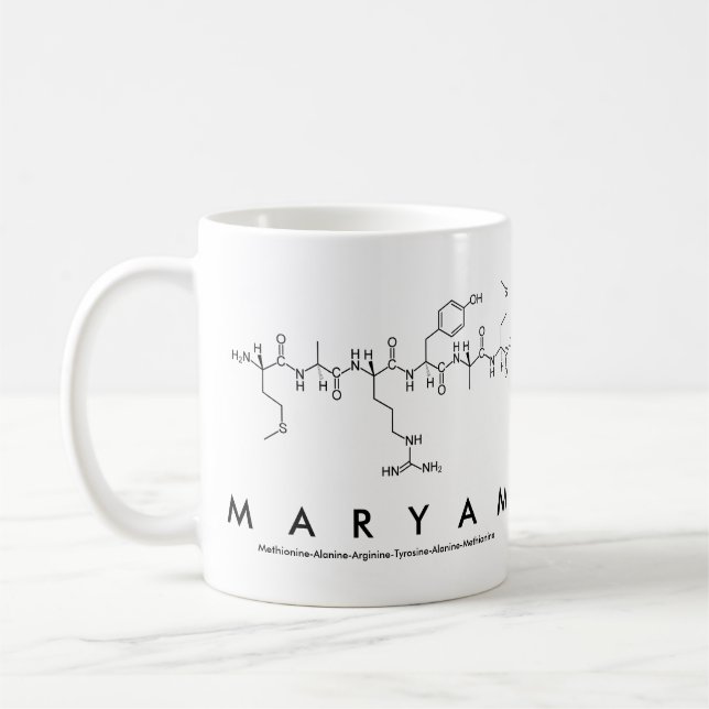 Tasse de nom de peptide de Maryam (Gauche)