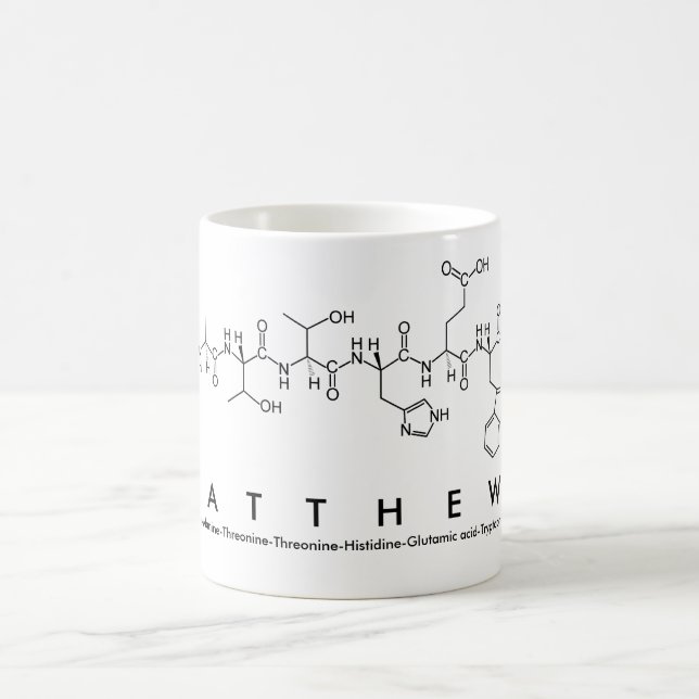 Tasse de nom de peptide de Matthew (Centre)