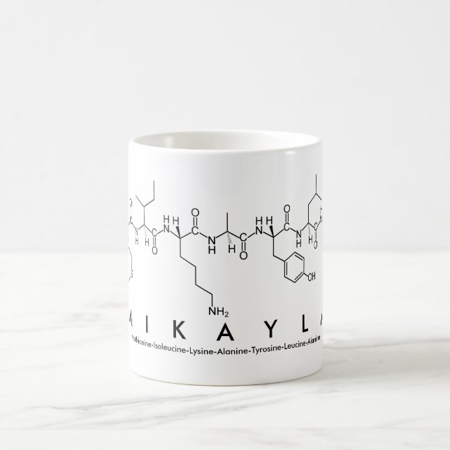 Tasse de nom de peptide de Mikayla (Centre)