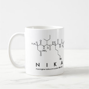Tasse de nom de peptide de Nika