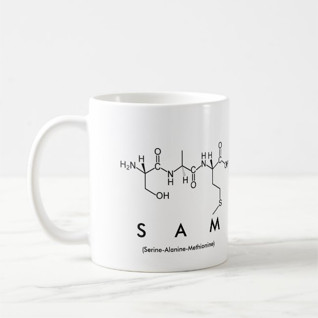 Tasse de nom de peptide de Sam (Gauche)