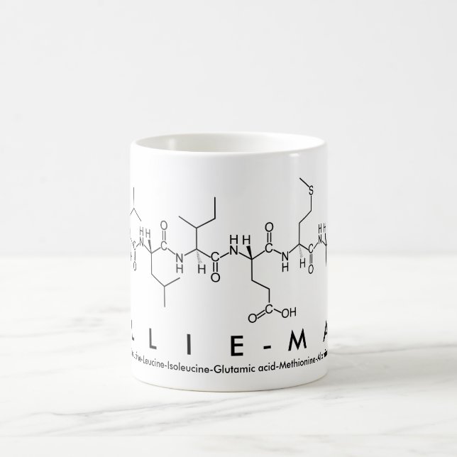 Tasse de nom de peptide d'Ellie-Mae (Centre)