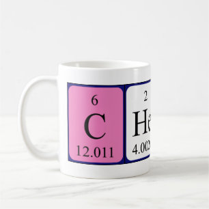 Tasse de nom de table périodique Chevy