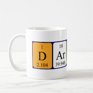 Tasse de nom de table périodique Darwin