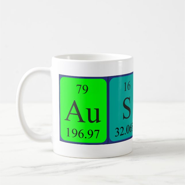 Tasse de nom de table périodique d'Austin (Gauche)