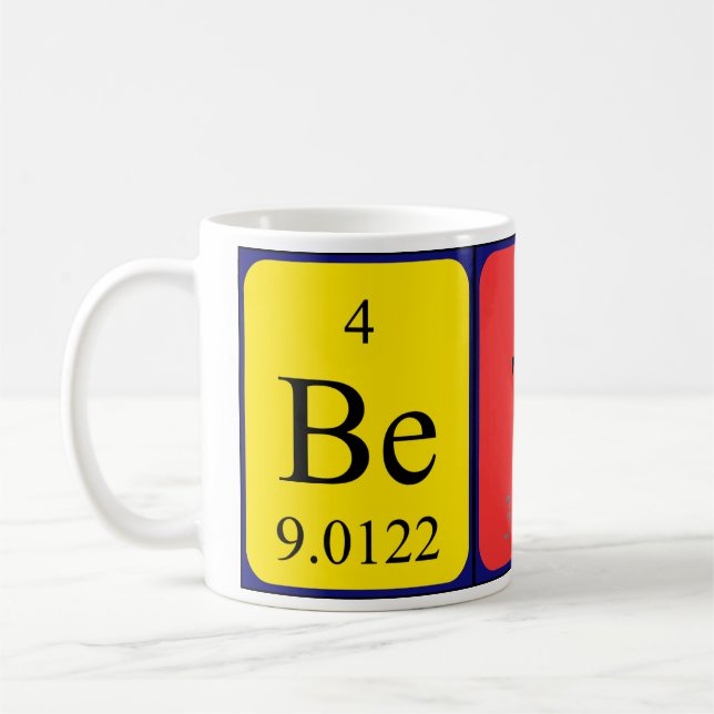 Tasse de nom de table périodique de Beth (Gauche)