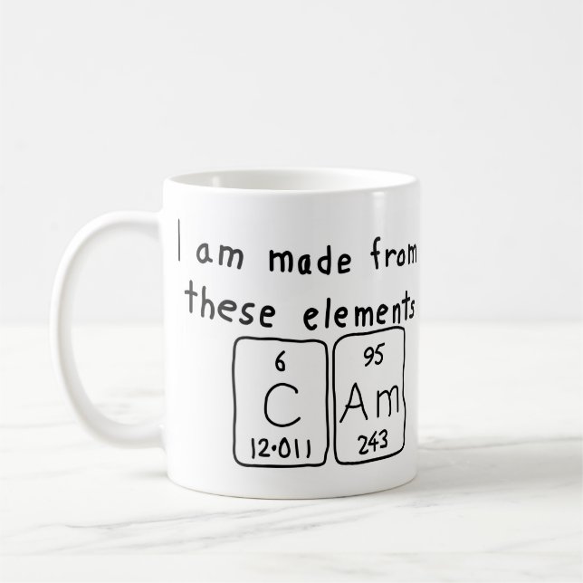 Tasse de nom de table périodique de came (Gauche)