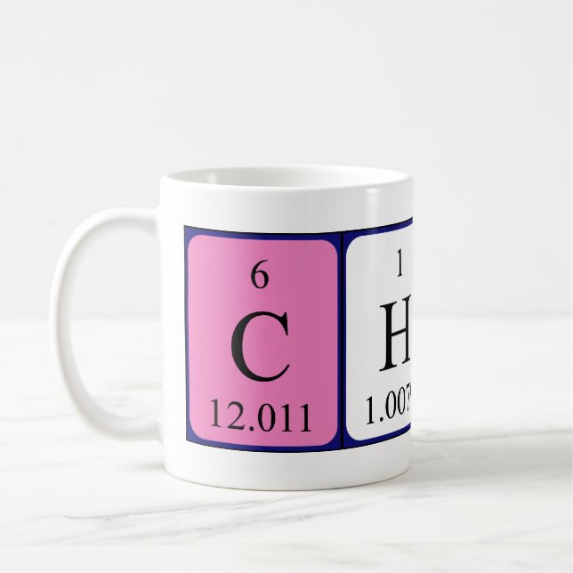 Tasse de nom de table périodique de Charo (Gauche)