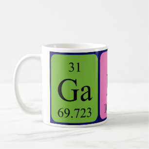 Tasse de nom de table périodique de Gaby