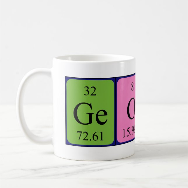 Tasse de nom de table périodique de Geoff (Gauche)
