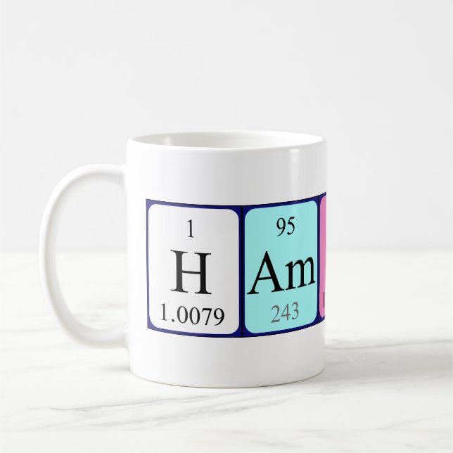 Tasse de nom de table périodique de Hamish (Gauche)