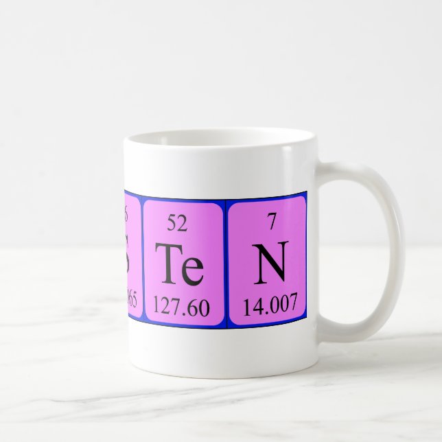 Tasse de nom de table périodique de Karsten (Droite)