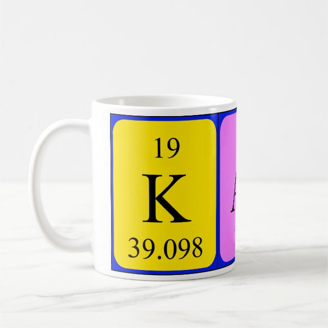 Tasse de nom de table périodique de Kath (Gauche)