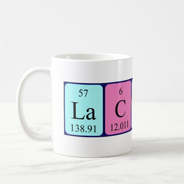 Tasse de nom de table périodique de Lachlan (Gauche)