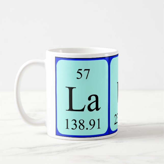 Tasse de nom de table périodique de Laura (Gauche)