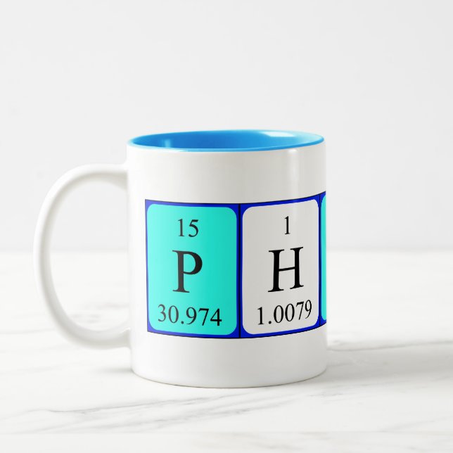 Tasse de nom de table périodique de Philip (Gauche)