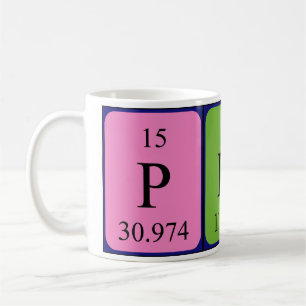 Tasse de nom de table périodique de Pinar