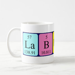 Tasse de nom de table périodique de rats de