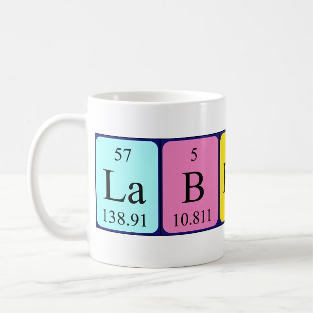 Tasse de nom de table périodique de rats de (Gauche)
