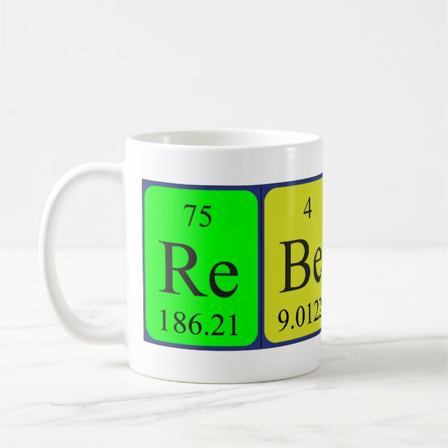 Tasse de nom de table périodique de Rebecca (Gauche)