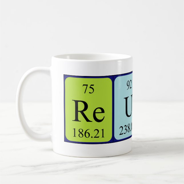 Tasse de nom de table périodique de Reuben (Gauche)