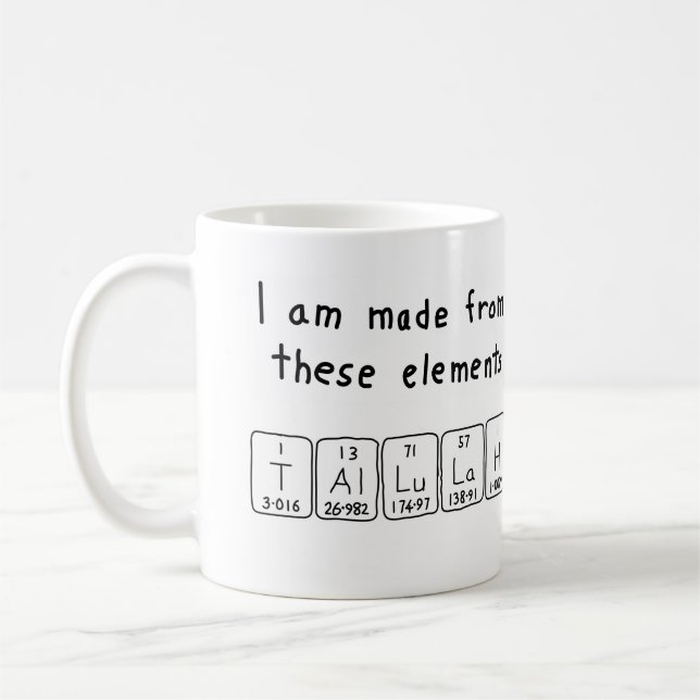 Tasse de nom de table périodique de Tallulah (Gauche)
