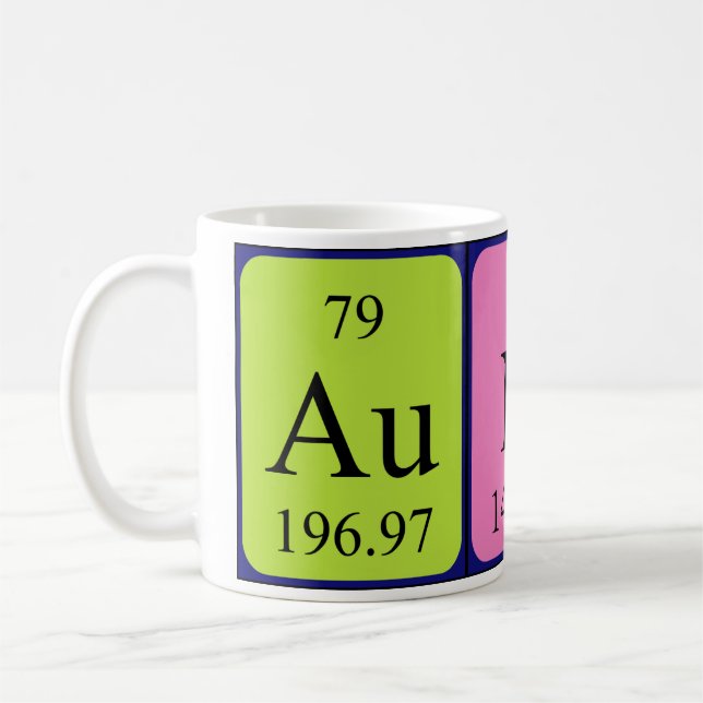 Tasse de nom de table périodique de tante (Gauche)