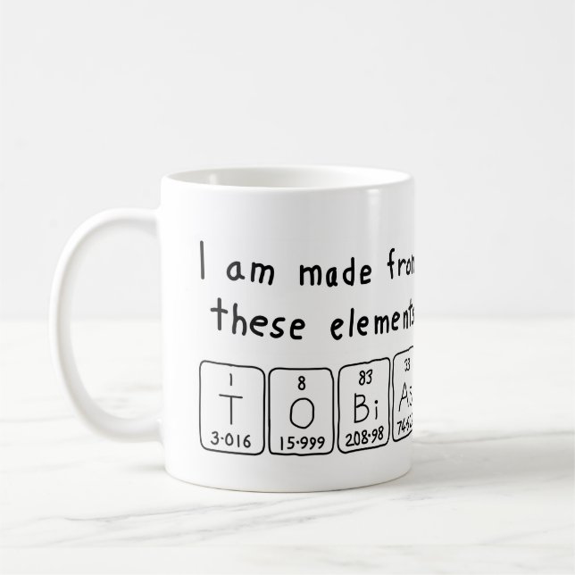 Tasse de nom de table périodique de Tobias (Gauche)
