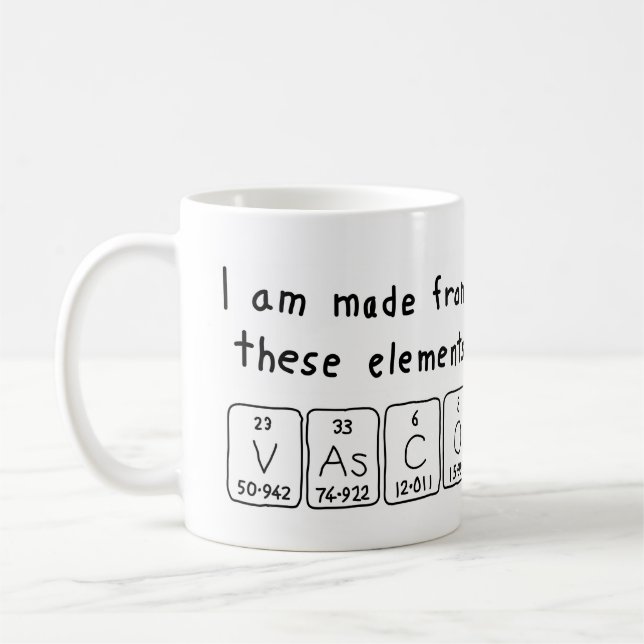 Tasse de nom de table périodique de Vasco (Gauche)