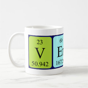 Tasse de nom de table périodique de Verner