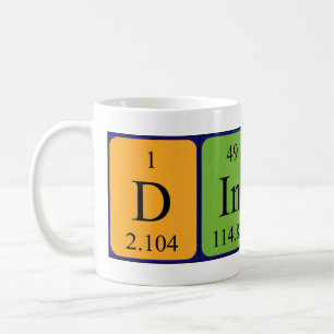 Tasse de nom de table périodique Dinis