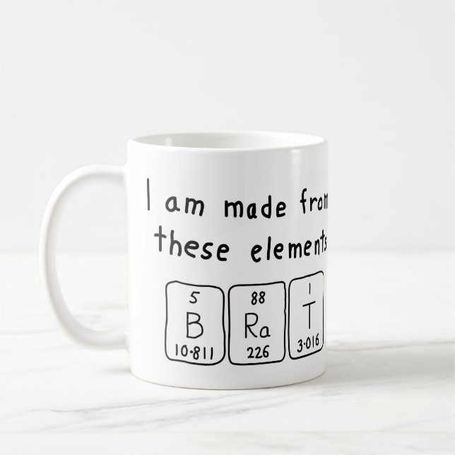 Tasse de nom de table périodique du pain (Gauche)